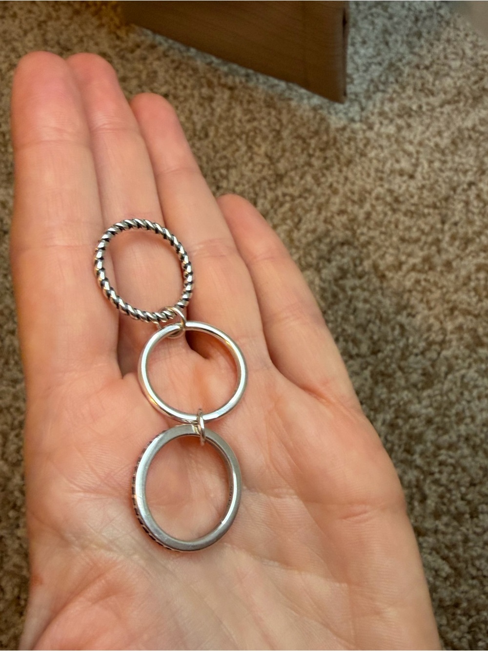 New! 925 Sterling Silver Spinelli Kilcollin Inspired Interlocking Ring Size 7 - Picture 4 of 10